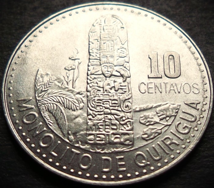 Moneda exotica 10 CENTAVOS - GUATEMALA, anul 2012 * cod 3579 = UNC