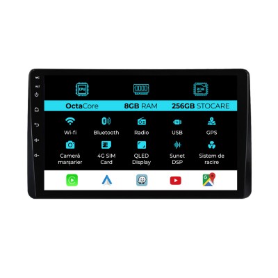 Navigatie Dedicata Renault Arkana (2019 - 2023), 10Inch, 8Gb Ram, 256Gb Stocare, Carplay foto