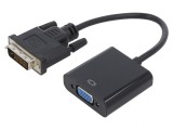 Convertor D-Sub 15pin HD la DVI-D 0,2m Negru