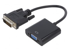Convertor D-Sub 15pin HD la DVI-D 0,2m Negru