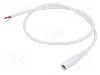 Cablu alimentare DC, cabluri, DC 5,5/2,5 soclu, alb, 0,5m, WEST POL - S25-TT-C100-050WH