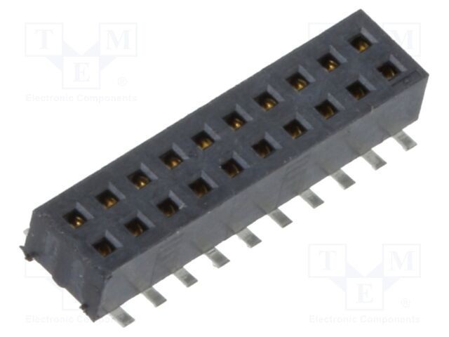 Conector şiruri pini mamă 20 PIN 1,27mm aurit SMT SAMTEC