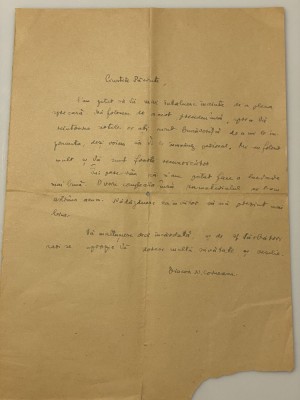Diacon Nicolae Codreanu - document vechi - manuscris, semnatura olografa foto