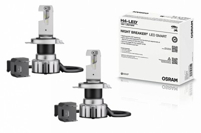 OSRAM NIGHT BREAKER LED SMART H4 64193DWNBSM Set 2 Becuri Auto Moto Omologare RAR Performance AutoTuning foto