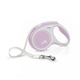 Flexi New Comfort, M Tape, lesa retractabila, 5m, roz