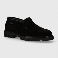 PS Paul Smith mocasini din piele intoarsa Bolzano barbati, culoarea negru