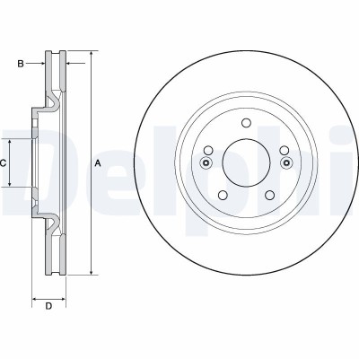 DELPHI BG4683C Disc frana foto