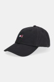 Tommy Jeans șapcă de baseball din bumbac culoarea negru, AW0AW17901