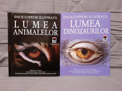 LUMEA DINOZAURILOR/ANIMALELOR ENCICLOPEDII BOGAT ILUSTRATE-DAVID BURNIE (2 VOL) foto