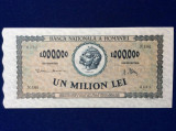 Bancnote Romania- 1000000 lei 1947-seria N.1381 0483 - diferen?a de culoare UNC