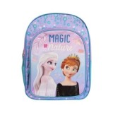 Ghiozdan St. Majewski Frozen Magic of Nature, 38cm, 3 compartimente, 2 buzunare, bleu cu mov