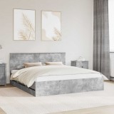 Cumpara ieftin Cadru de pat Gri din beton 180 x 200 cm Lemn Ingineresc
