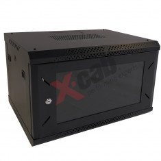 Cabinet metalic de perete 19&amp;quot;, tip rack wallmount, 6U 600x450 mm, Xcab Negru NewTechnology Media foto