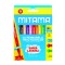 Set 24 Carioci colorate ergonomice Mitama, lavabile, forma triunghiulara, multicolor
