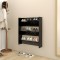 vidaXL Pantofar de perete, negru, 80x18x90 cm, PAL 806779