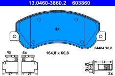 ATE 13.0460-3860.2 set placute frana,frana disc foto