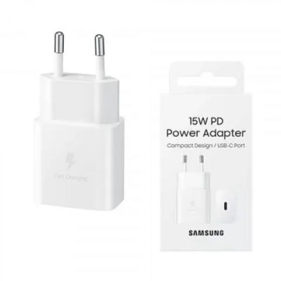 Incarcator Priza Type-C 15W, Fast Charging Samsung (EP-T1510NWEGEU) Alb foto