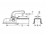 Cuplă remorcare pentru remorci auto Knott K 7,5-D 60 mm