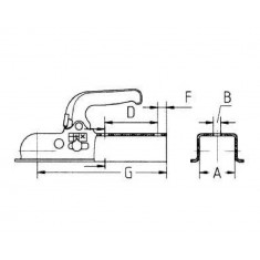 Cuplă remorcare pentru remorci auto Knott K 7,5-D 60 mm