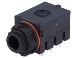 Soclu Jack 6,3mm Mamă Stereo Etanș cu Piuliță Hexagonală