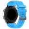 Curea silicon compatibila Samsung Gear S3, telescoape Quick Release, 22mm, Albastru