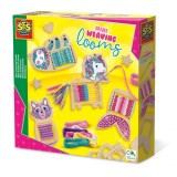 Kit creativ copii- mini set tesut cu accesorii incluse, SES Creative