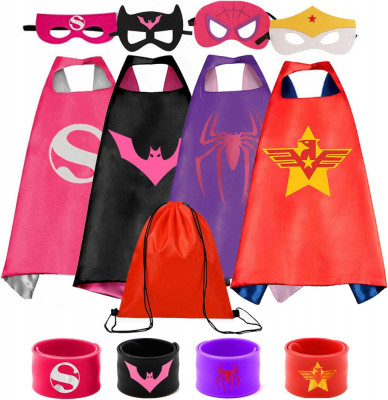 Ks Costumes Set de 8 bucăți pelerine de supererou și brățări palme pentru băieți foto