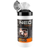Servetele pentru spalarea mainilor si curatarea suprafetelor si instrumentelor de murdaria persistenta, borcan 100 buc. NEO TOOLS 10-407 HardWork Tool