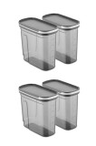 Cumpara ieftin Set 4 cutii de depozitare alimente FOLYBNM-0650, Antracit