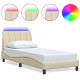 Cumpara ieftin Cadru de pat fara saltea Hanko crema 80x200 cm tesatura
