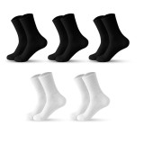 Set 5 perechi de sosete pentru barbati, SS051, Negru/Alb, marime universala