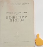 Studii si cercetari de istorie literara si folclor 1 anul IX 1960