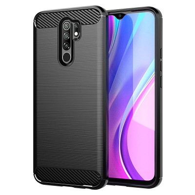Husa TPU OEM Carbon pentru Xiaomi Redmi Note 9, Neagra foto