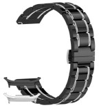 Curea ceramica, compatibila cu Samsung Galaxy Watch8 40mm, Black Silver