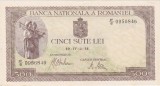 Bancnota Romania 500 Lei 1941, Aprilie, Stare XF