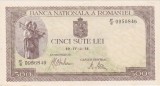 ROMANIA 500 LEI aprilie 1941 aXF