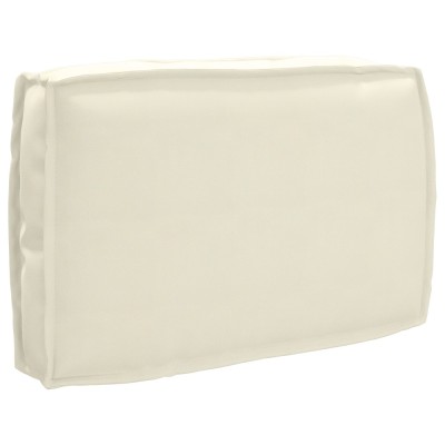 vidaXL Pernă pentru spătar din paleți cu pernă Crem 60 x 40 x 12 cm 42001480 foto