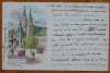 CP cromolitografiata, Expozitia de la 1900, expediata de A. D. Xenopol, 1900, Circulata, Printata