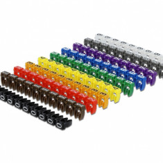 Set 100 buc clipsuri colorate 0-9 maxim 6mm, Delock 18304