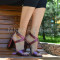 Sandale dama mov-sidef, din piele naturala toc 9cm - NAA61MOVSIDEF