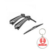 Set 3 stergatoare Aerotwin pentru BMW 2 (F 46) Gran Tourer (06.15 -) si breloc Bosch