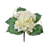 Floare decorativa artificiala, Hortensie, Alb, 22 cm, ATU-087022, Oem