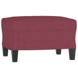 Taburet, rosu vin, 60x50x41 cm, material textil
