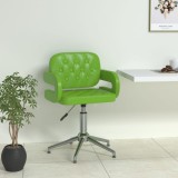 Scaun de bucătărie pivotant, verde, piele ecologică