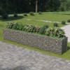 VidaXL Strat &icirc;nălțat gabion, 540 x 90 x 100 cm, oțel galvanizat 143554