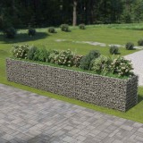 VidaXL Strat &icirc;nălțat gabion, 540 x 90 x 100 cm, oțel galvanizat