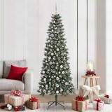 VidaXL Brad de Crăciun artificial cu 300 LED Verde 86 x 86 x 210 cm 3395834