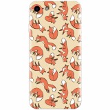 Husa silicon pentru Apple Iphone 6 Plus, Red Foxes