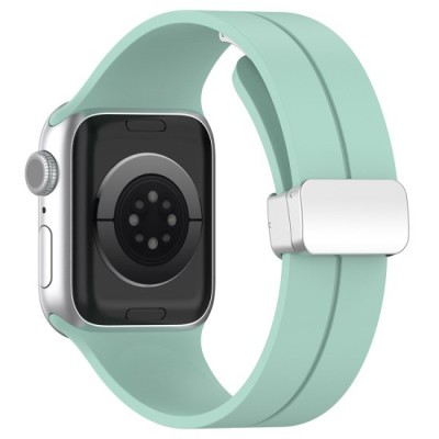 Curea pentru Apple Watch 1/2/3/4/5/6/7/8/9/SE/SE 2 (38/40/41mm) - Techsuit Watchband (W011) - Teal Green foto