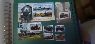 Guyana-Transport,locomotive,trenuri-serie completa si 2 colite ,nestampilate MNH (T3) foto